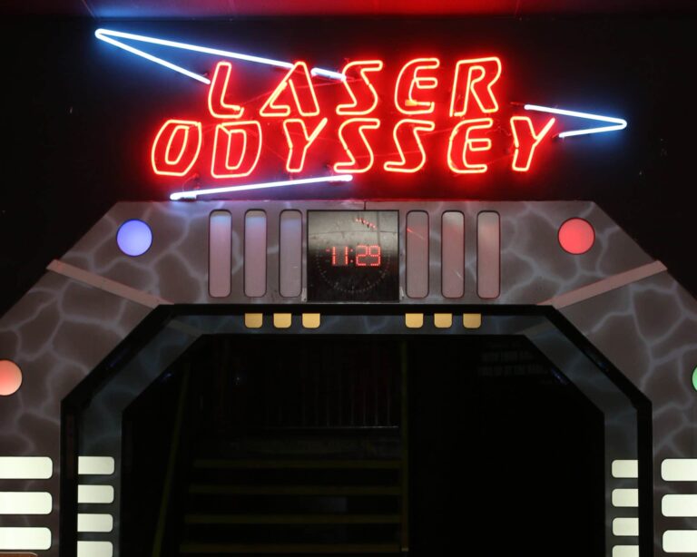 the laser tag sign